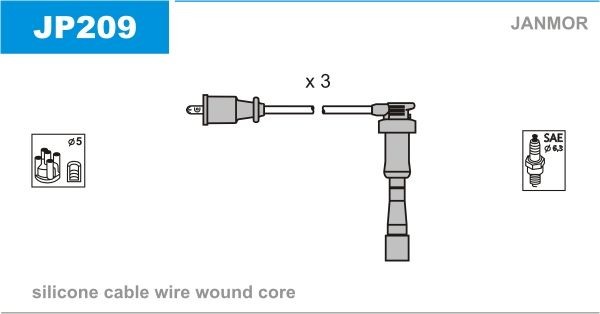 JANMOR Ignition Cable Kit JP209 Kia PICANTO JANMOR ignition leads JP209