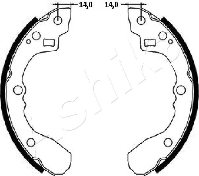 ASHIKA Bremsesko sett 55-03-398 ASHIKA 55-03-398 Trommelbremse Sephia I Hatchback (FA) pris