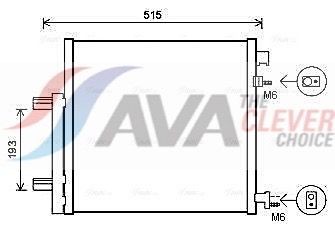 AVA COOLING SYSTEMS Συμπυκνωτής, σύστ. κλιματισμού DWA5140D Συμπυκνωτής AVA COOLING SYSTEMS Chevrolet CAPTIVA DWA5140D