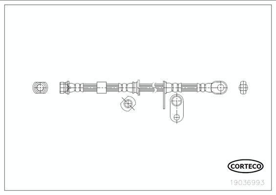 CORTECO Remslang 19036993 19036993 Remslangen MITSUBISHI LANCER CORTECO
