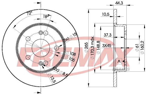 FREMAX Bromsskiva BD-4297 BD-4297 FREMAX bromsskiva Renault KADJAR