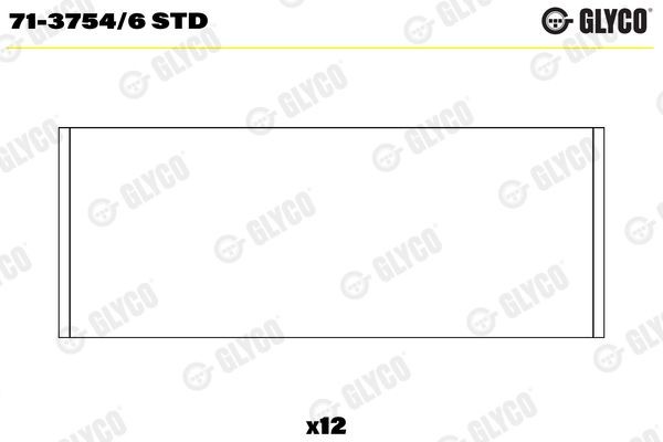 Kiertokangen laakeri GLYCO 71-3754/6 STD GLYCO 71-3754/6 STD VOLVO XC 90 2005 Kiertokangenlaakeri