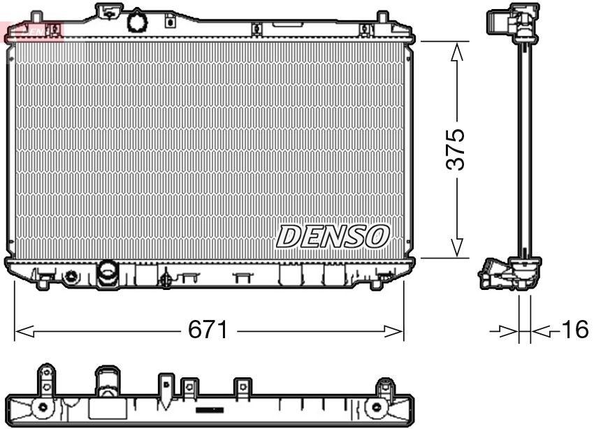 DENSO Radiator, motorkjøling DRM40037 DENSO DRM40037 Radiator HONDA Civic VIII Sedan (FD, FA) til en fordelagtig pris
