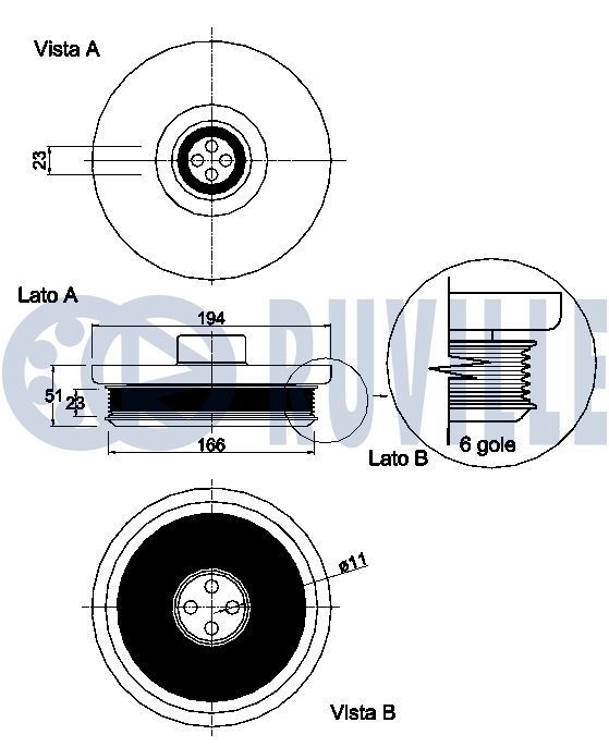 RUVILLE Ventillyftare 265417 265417 RUVILLE ventiltryckare Chrysler ASPEN