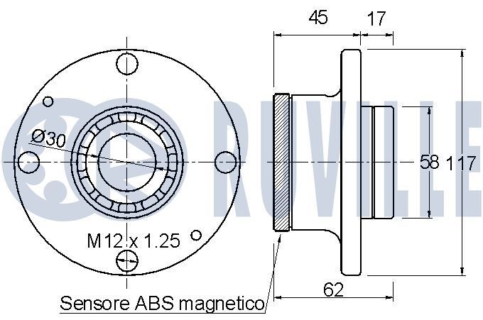 RUVILLE Coupelle d'amortisseur 825113 Citroën ZX Jeu coupelle amortisseur RUVILLE 825113