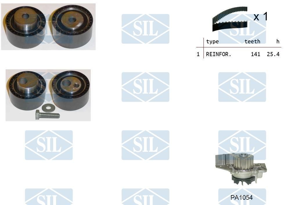 Saleri SIL Kit cinghia distribuzione, pompa acqua K1PA1054 K1PA1054 Kit cinghia di distribuzione e pompa acqua Saleri SIL Volkswagen CADDY costo