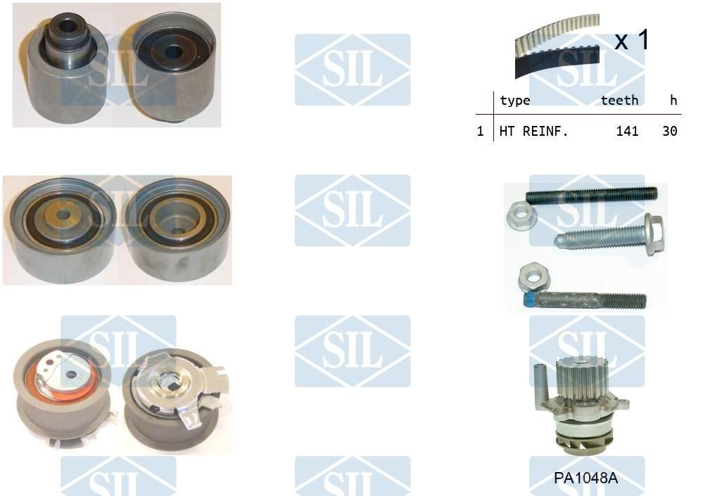Saleri SIL Wasserpumpe + Zahnriemensatz K1PA1048A K1PA1048A Zahnriemen und Wasserpumpe VW CADDY Saleri SIL kaufen