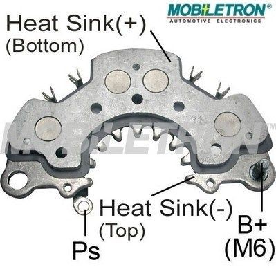 MOBILETRON Rectificador, alternador RH-77 Peças de alternador MOBILETRON Hyundai BAYON RH-77