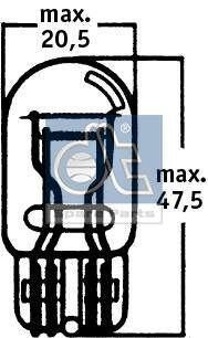 DT Spare Parts Gloeilamp, achterlicht 9.78112 Chevrolet EPICA Parkeerlicht DT Spare Parts 9.78112