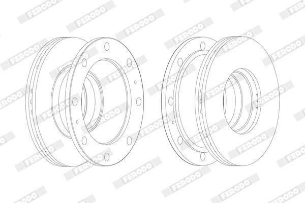 FERODO Disco freno FCR106A FERODO FCR106A Dischi freno sportivi IVECO prezzo