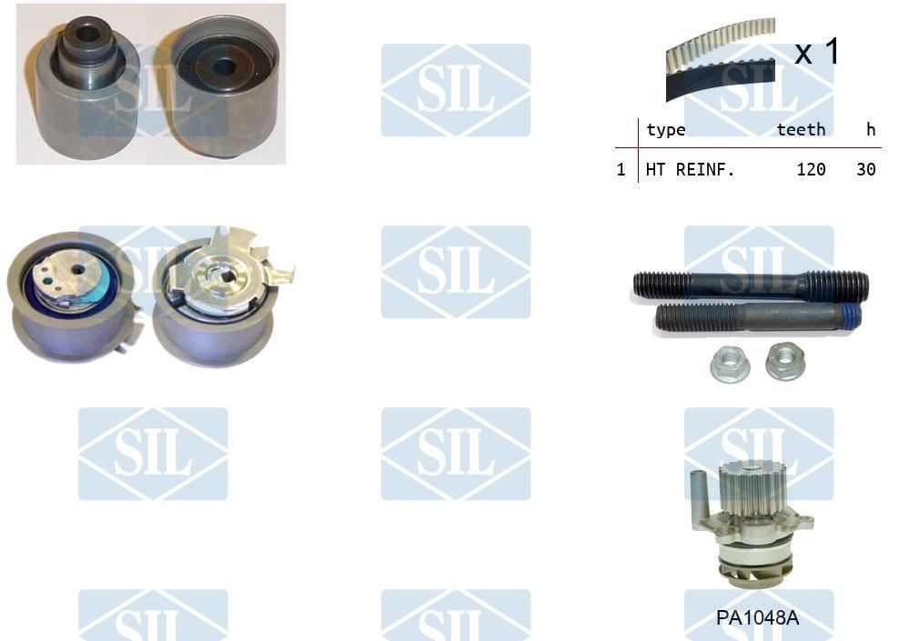 Saleri SIL Wasserpumpe + Zahnriemensatz K2PA1048A Zahnriemen Kit + Wasserpumpe Saleri SIL Volkswagen CADDY K2PA1048A