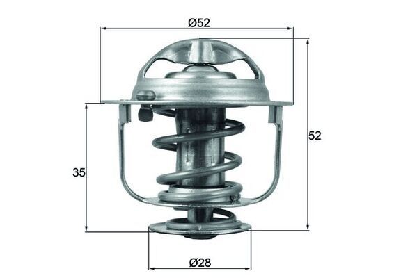 MAHLE Thermostat d'eau TX 165 88D MAHLE TX16588D Calorstat Honda Civic IX prix