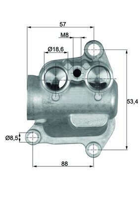 MAHLE Thermostaat, oliekoeling TO 12 100 MAHLE TO 12 100 originele Oliethermostaat MINI Cabrio prijs