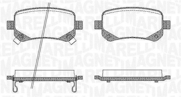 MAGNETI MARELLI Bremsbeläge 363916060210 363916060210 MAGNETI MARELLI DODGE Sportbremsbeläge