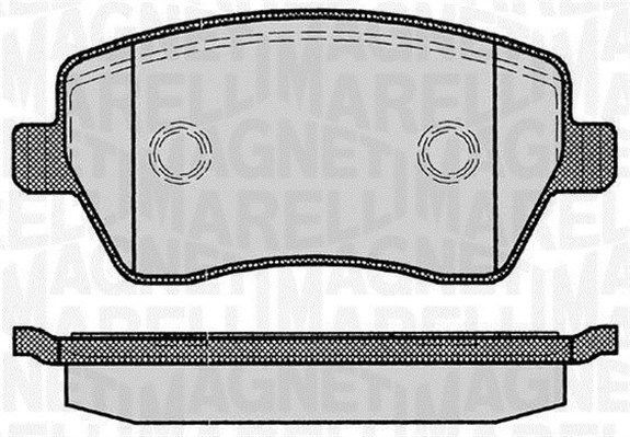 MAGNETI MARELLI Brzdové doštičky/platničky 363916060347 Brzdová platnička MAGNETI MARELLI PAGODE 363916060347 lacné