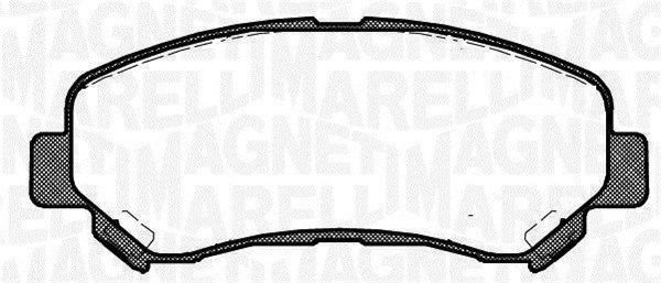 MAGNETI MARELLI Bremseklosser 363916060351 Bremsebelegg MAGNETI MARELLI Suzuki SAMURAI 363916060351