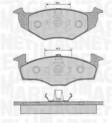 MAGNETI MARELLI Piduriklotsid 363916060388 Sport piduriklotsid SKODA MAGNETI MARELLI 363916060388