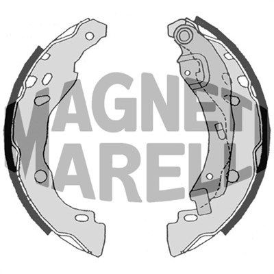 MAGNETI MARELLI Brzdové čeľuste 360219198308 Sada brzdových čeľustí RENAULT MAGNETI MARELLI 360219198308