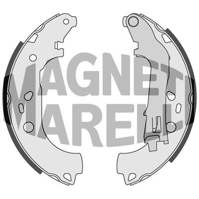 MAGNETI MARELLI Maxila de travão 360219198301 Jogo de maxilas de travão MAGNETI MARELLI 600 360219198301 baratos