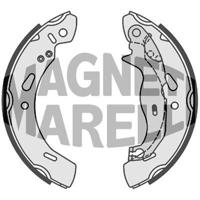 MAGNETI MARELLI Brzdové čeľuste 360219198324 Sada brzdových čeľustí MAGNETI MARELLI GALAXY 360219198324 lacné