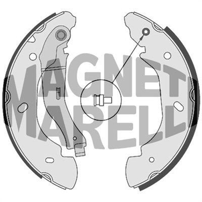 MAGNETI MARELLI Brzdové čeľuste 360219198307 Sada brzdových čeľustí MAGNETI MARELLI GALAXY 360219198307 lacné