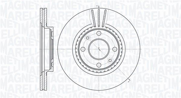 MAGNETI MARELLI Disque de frein 361302040240 Disques de frein MAGNETI MARELLI PRIMERA 361302040240 pas cher