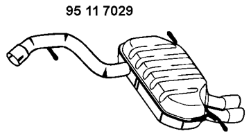 EBERSPÄCHER Πίσω σιλανσιέ 95 11 7029 Τελικά σιλανσιέ EBERSPÄCHER Volkswagen GOLF 95 11 7029
