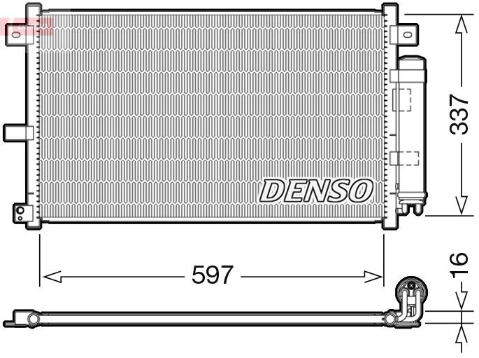 DENSO Kondensor, klimatanläggning DCN44001 DCN44001 DENSO kondensor MAZDA 626