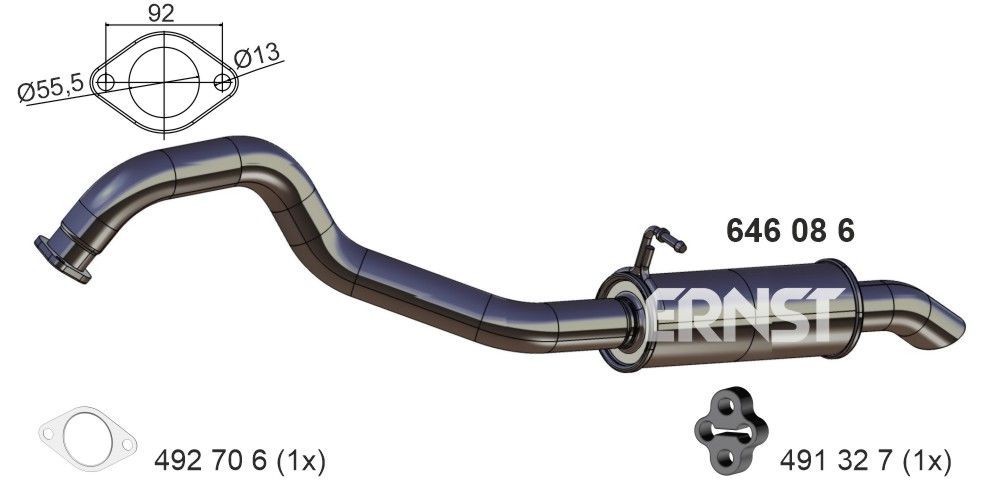 Bagpotte ERNST 646086 ERNST 646086 Bagpotte KIA SORENTO 2002
