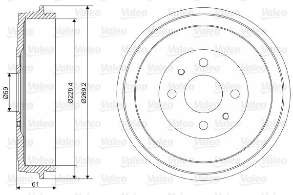 VALEO Remtrommel 237037 237037 Remtrommel VALEO CITROЁN JUMPER
