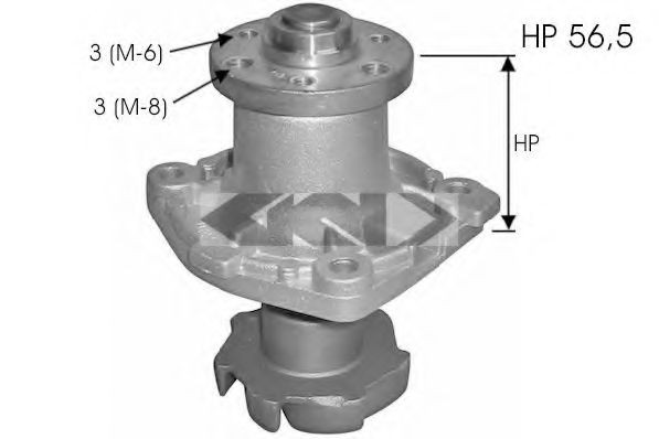 SPIDAN Vattenpump 60135 FIAT kylvätskepump SPIDAN 60135