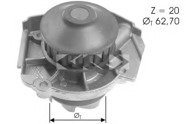 SPIDAN Vattenpump 91586 FIAT vattenpump SPIDAN 91586