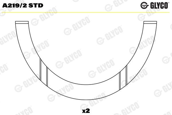 GLYCO Avstandsskive, veivaksel A219/2 STD GLYCO A219/2 STD Veivakselskiver MB SLK billige