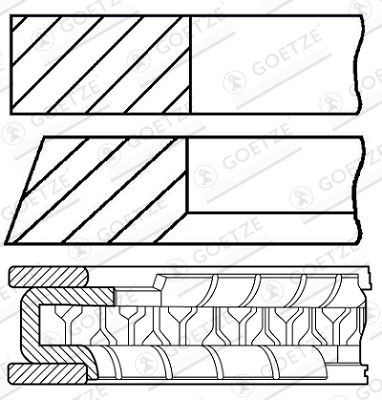 GOETZE ENGINE Piston Ring Kit 08-450000-10 GOETZE ENGINE 08-450000-10 genuine Taliant Saloon compression rings price