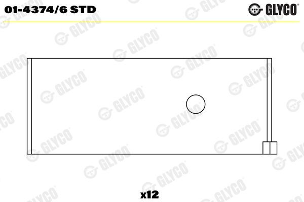 Kepsulaager GLYCO 01-4374/6 STD GLYCO 01-4374/6 STD Kepsulaager NISSAN PATROL 2013