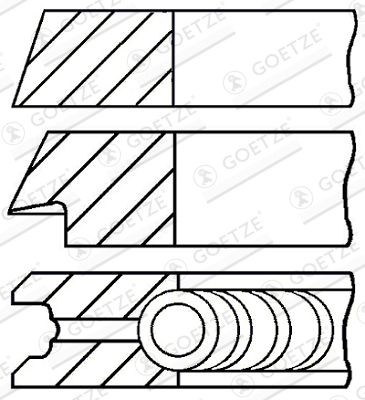 GOETZE ENGINE Zuigerveerset 08-325900-00 GOETZE ENGINE 08-325900-00 Zuigerringen Porsche 964 Speedster prijs