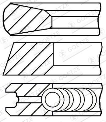 GOETZE ENGINE Zuigerveerset 08-427407-00 GOETZE ENGINE 08-427407-00 Zuigerveren Mercedes Sprinter w906 aan een voordelige prijs