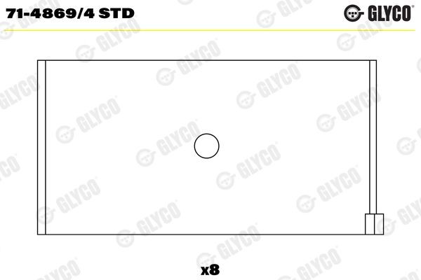 GLYCO Plejlstangleje 71-4869/4 STD GLYCO 71-4869/4STD ZS SUV Plejlstangsleje pris