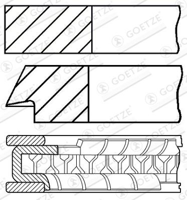 GOETZE ENGINE Stempelringsett 08-429507-00 GOETZE ENGINE 08-429507-00 Stempelringsett CHEVROLET Silverado 2500 II billige