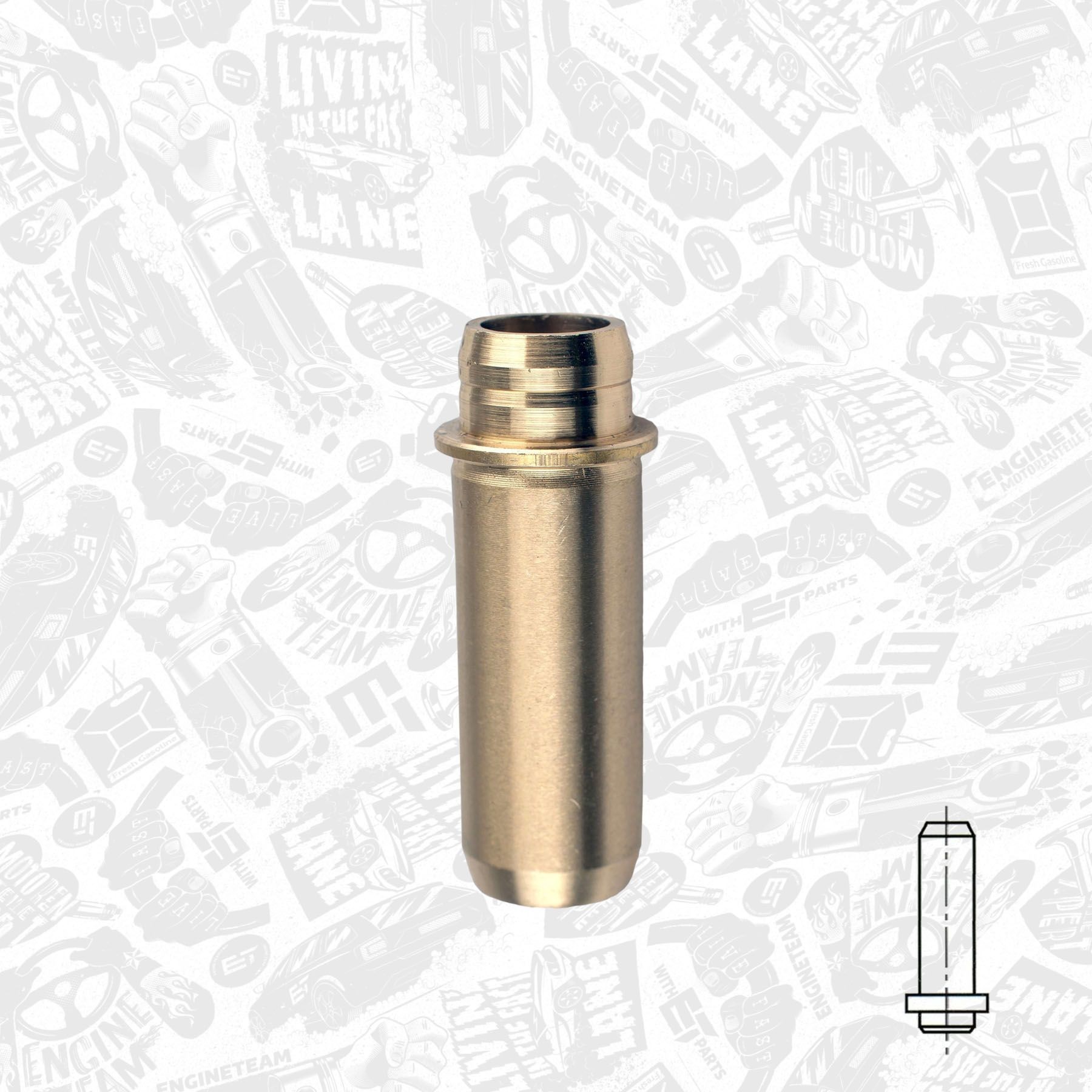 ET ENGINETEAM Ventilbøsning VG0015 ET ENGINETEAM VG0015 Ventilføring og pakning og indstilling Audi 200 Sedan billig