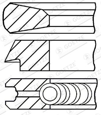 GOETZE ENGINE Kit fasce elastiche 08-119800-00 GOETZE ENGINE 08-119800-00 Fasce elastiche motore Honda Civic 10 originale prezzo