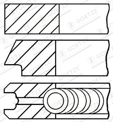 GOETZE ENGINE Σετ δακτυλίων εμβόλου 08-436506-00 GOETZE ENGINE 08-436506-00 Ελατηρια εμβολου Saab 9-5 YS3G σε χαμηλές τιμές