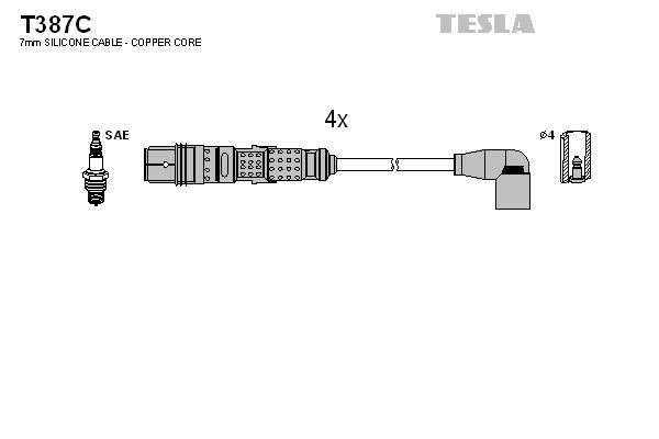 Sytytysjohtosarja TESLA T387C TESLA T387C: Sytytysjohto Volkswagen POLO 2021