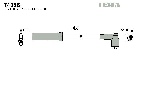 TESLA Kit de câbles d'allumage T498B T498B Faisceau d'allumage CITROËN DS4 TESLA
