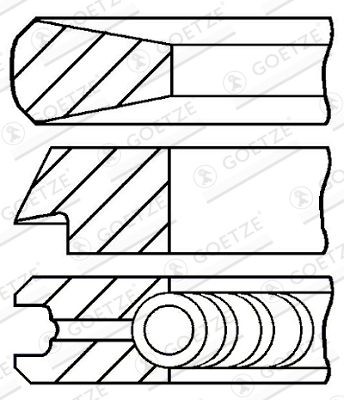 GOETZE ENGINE Σετ δακτυλίων εμβόλου 08-433607-00 GOETZE ENGINE 08-433607-00 Ελατηρια εμβολου Peugeot 208 1 Hatchback τιμες
