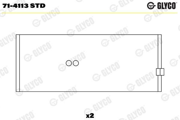 GLYCO Kiertokangen laakeri 71-4113 STD GLYCO 71-4113 STD RENAULT TRUCKS Kiertokangen laakeri vaihto hinta
