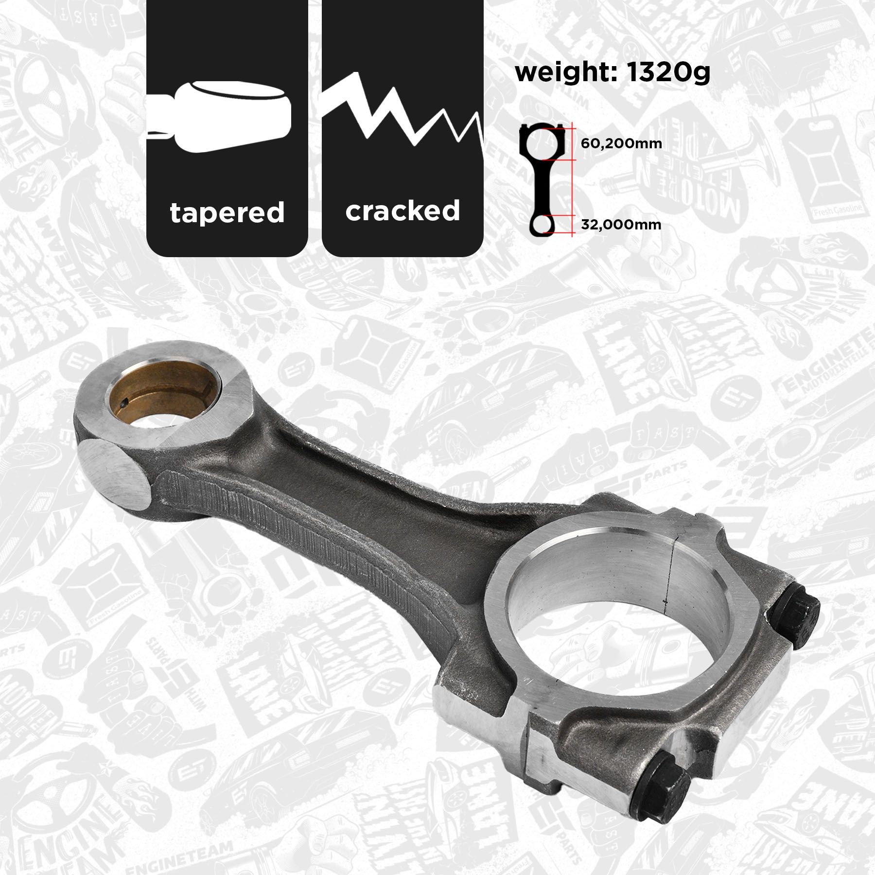 ET ENGINETEAM Plejlstang OM0010 ET ENGINETEAM OM0010 Iveco Daily 4 Plejlstang pris