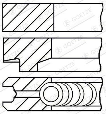 GOETZE ENGINE Jogo de segmentos do êmbolo 08-146100-00 GOETZE ENGINE 08-146100-00 Anéis do pistão Zafira B A05 a um preço acessível
