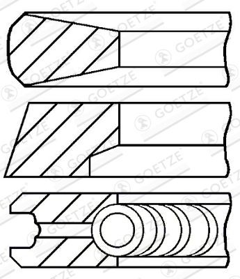 Stempelringsæt GOETZE ENGINE 08-854700-00 GOETZE ENGINE 08-854700-00 Stempelringsæt FIAT DUCATO 2006