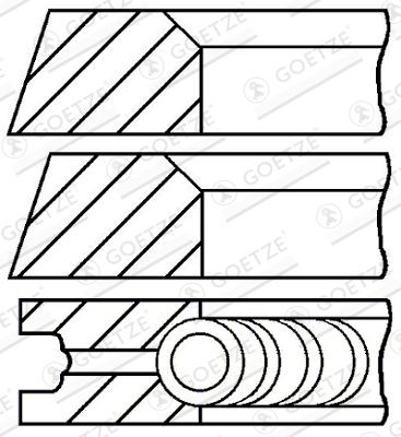 GOETZE ENGINE Zuigerveerset 08-325300-00 GOETZE ENGINE 08-325300-00 Zuigerring Porsche 964 Speedster prijs
